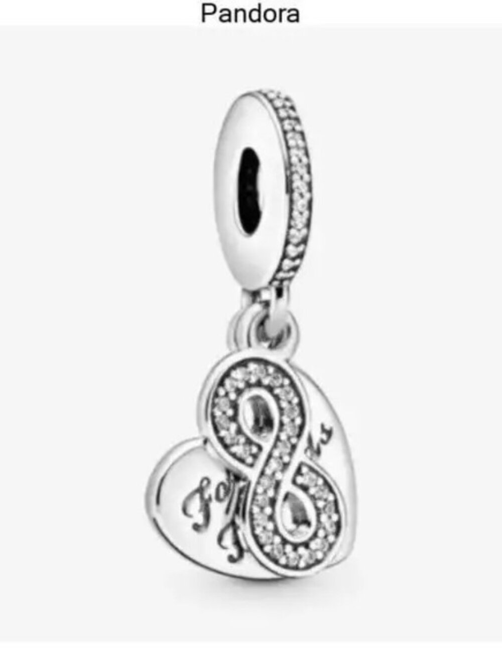 Pandora Forever Friends Heart Dangle Charm